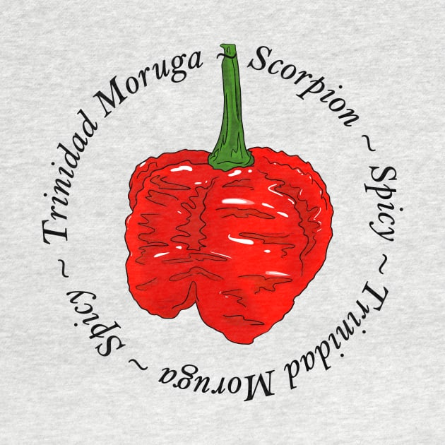 Trinidat Moruga Scorpion Chili pepper sticker jalapeno habanero by MojoCoffeeTime